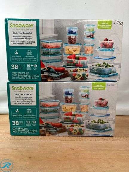 (2) Snapware 38-piece Plastic Food Storage Set - New - Open Box ...