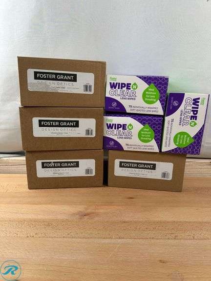 (4) Assorted FOSTER GRANT DESIGN OPTICS 3 PK READING GLASSES - New (3) Wipe Clear Lens Wips