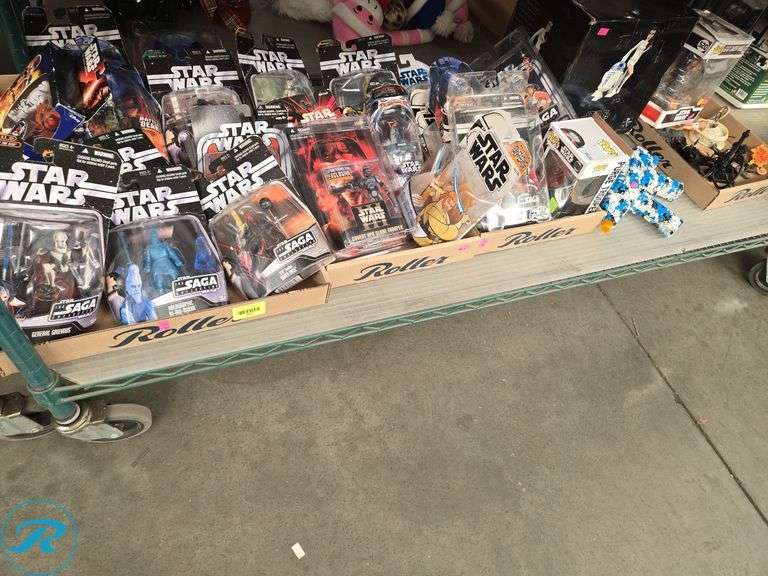 Shelf of Star Wars Action Figures