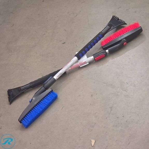 (2) Telescoping Swivel Snow Brush and Ice Scraper