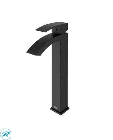 New- VIGO Duris Matte Black Vessel 1-handle WaterSense Waterfall Commercial/Residential Handle Bathroom Sink Faucet