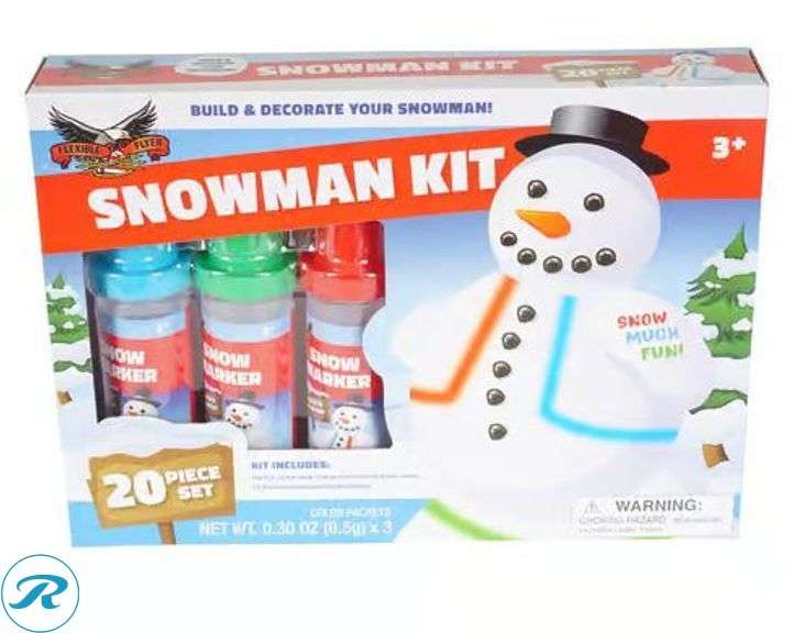 (2) Flexible Flyer Decorative Plastic Snowman Kit - New/Damaged Box