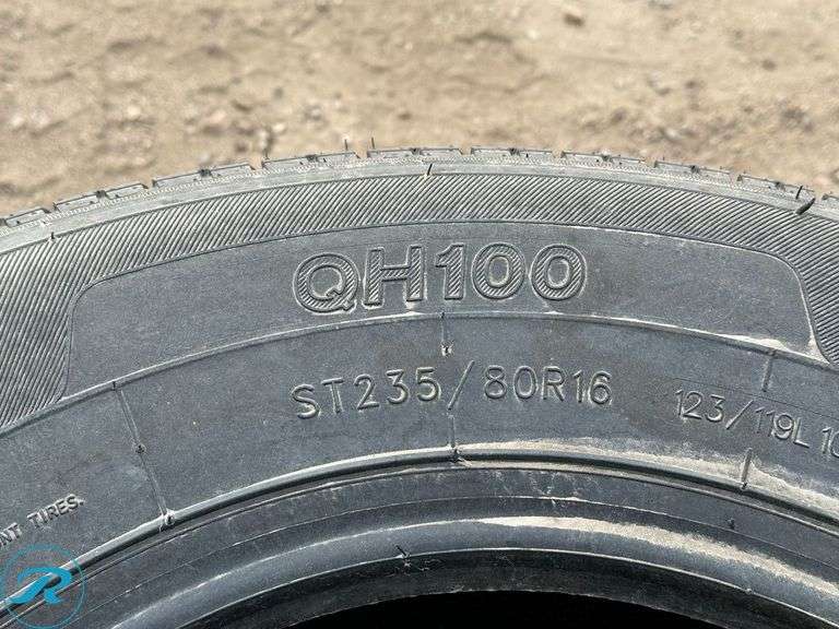 Set of (4) New Road Guider ST235/80R16 Radial Trailer Tires - Roller Auctions