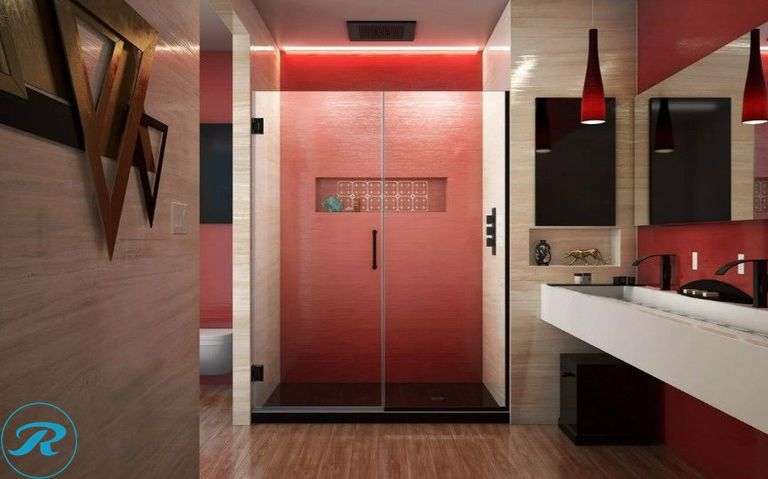 New-DreamLine Unidoor Plus Matte Black Hinged Shower Door 59 1/2-60 x 72in.