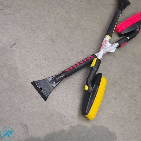 (2) Telescoping Swivel Snow Brush and Ice Scraper