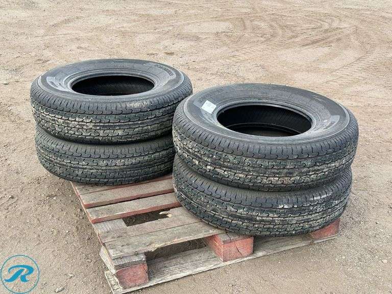 Set of (4) New Road Guider ST235/80R16 Radial Trailer Tires - Roller Auctions