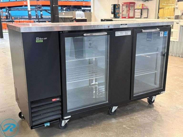 Turbo Air Model TBB-3SG-N Back Bar Cooler with Glass Doors on Casters