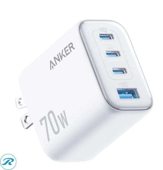 (2) Anker 70W/30W Wall Charger Bundle - Like New/ Missing (1) Charger ...