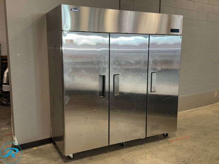 Atosa Model MBF8003GR 3-Door Reach-In Freezer on Caster, 115/208-230V