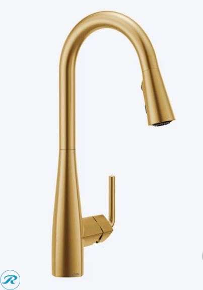 (1) Moen Maureen Brushed Gold Single Handle Deck-mount Pull-down Kitchen Faucet with Sprayer