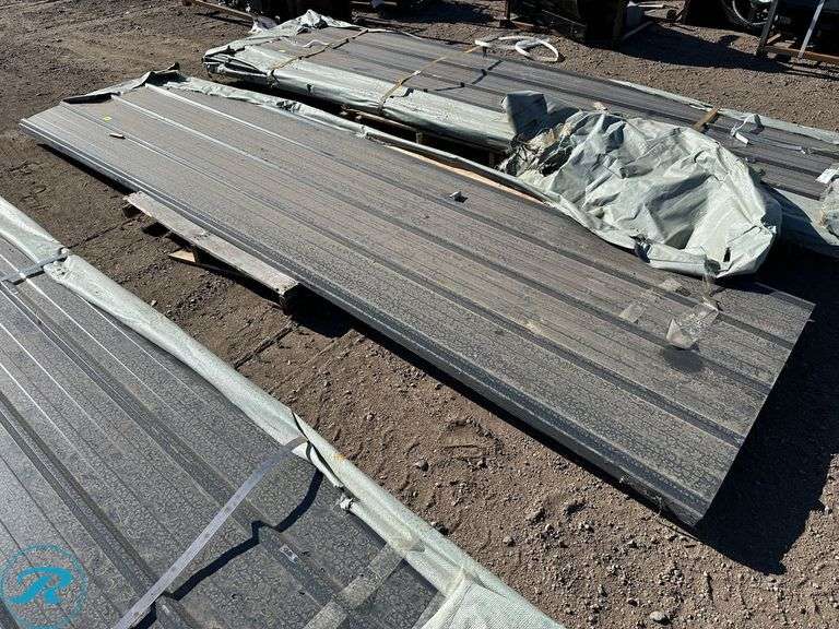(50) New Sheets SKLP SKL50 Galvalume Steel Siding/Roofing, 12' (Top Few Panels Damaged From Shipping)