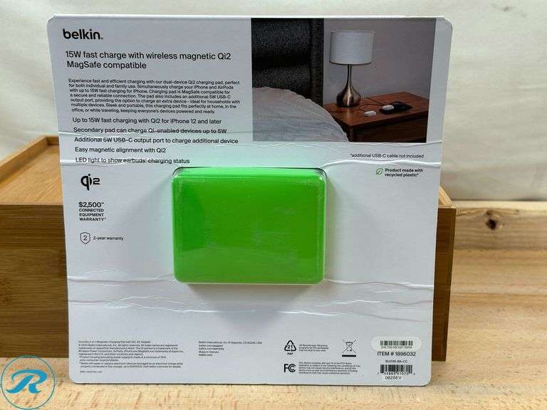 (2) Belkin 2-in-1 Magnetic Wireless Charging Pad with Qi2 15W - Used - Roller Auctions
