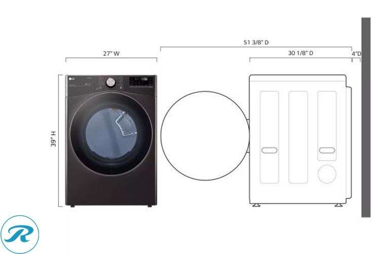 LG 7.4 cu. ft. Ultra Large Capacity Smart Wi-Fi Enabled Front Load ELECTRIC Dryer with TurboSteam and Built-In Intelligence - New/Dented/Damaged on Side and Top - Roller Auctions