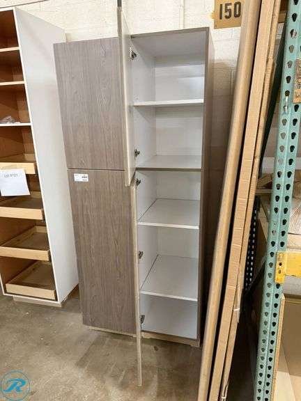2-Piece Utility/Pantry Cabinet Set, PCS Lenox Satomi, 18” x 84” x 24” - Roller Auctions