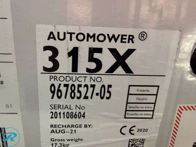 New Husqvarna Automower 315X Robotic Lawn Mower - Roller Auctions