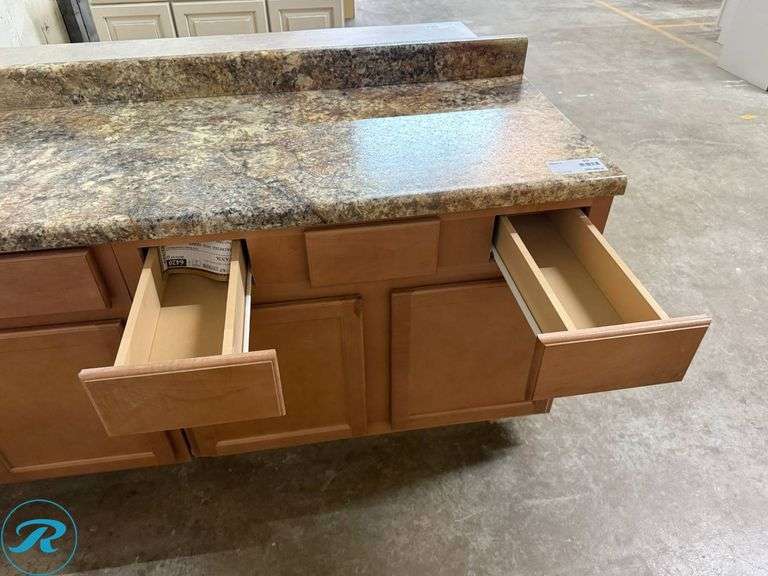 2-Piece Vanity Cabinet Set, Timberlake Fairfield Spice (Discontinued Color) - Roller Auctions