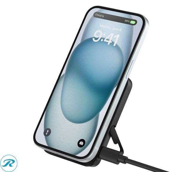 (2) Anker MagGo Magnetic Wireless Charging 5,000 mAh Power Bank, 2-pack - Like New - (1) New & (1) Like New - Roller Auctions