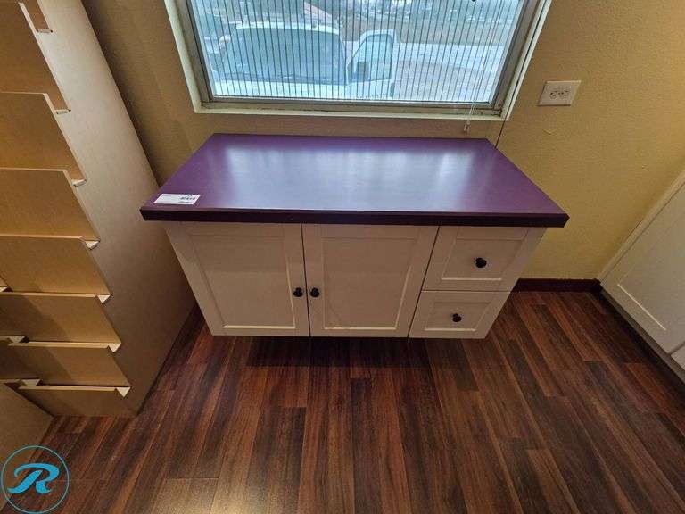 2-Piece Floating Vanity Cabinet Set, PCS White Shaker with Laminate Countertop - Roller Auctions