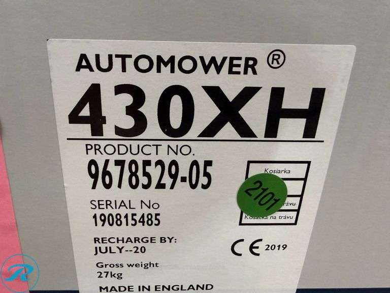 New Husqvarna Automower 430XH Robotic Lawn Mower - Roller Auctions