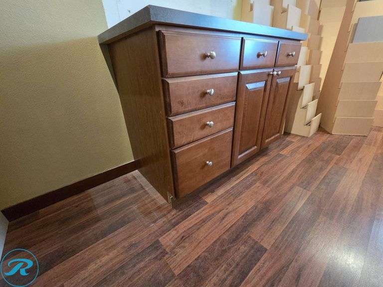 2-Piece Kitchen Cabinet Set, Aristokraft, with Wood Countertop