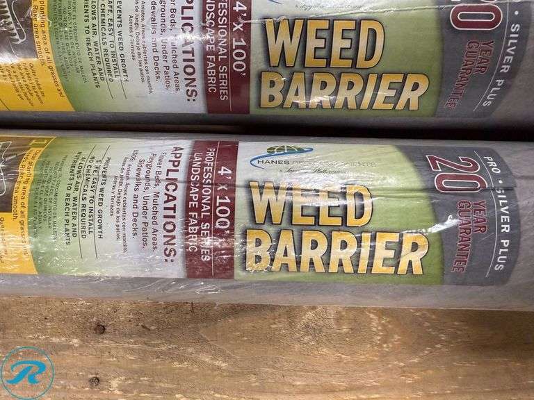 (2) Rolls of Landscape Fabric, 4ft x 100ft - Roller Auctions