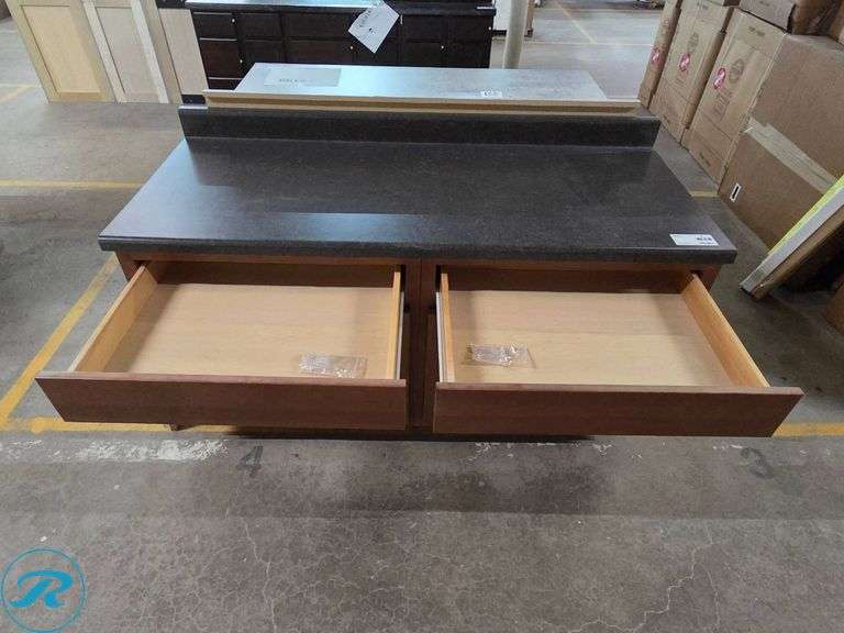 2-Piece Kitchen Cabinet Set, Smart Lexington Pecan - Roller Auctions