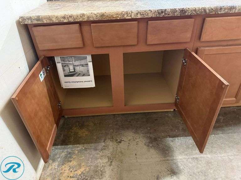 2-Piece Vanity Cabinet Set, Timberlake Fairfield Spice (Discontinued Color) - Roller Auctions