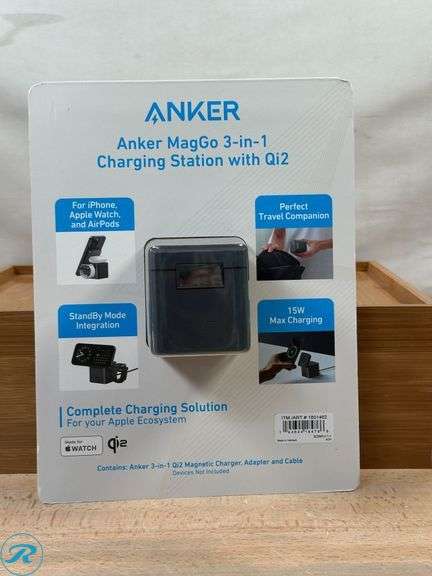 Anker MagGo Magnetic 3-in-1 Wireless Charging Stand - New - Open Box - Roller Auctions