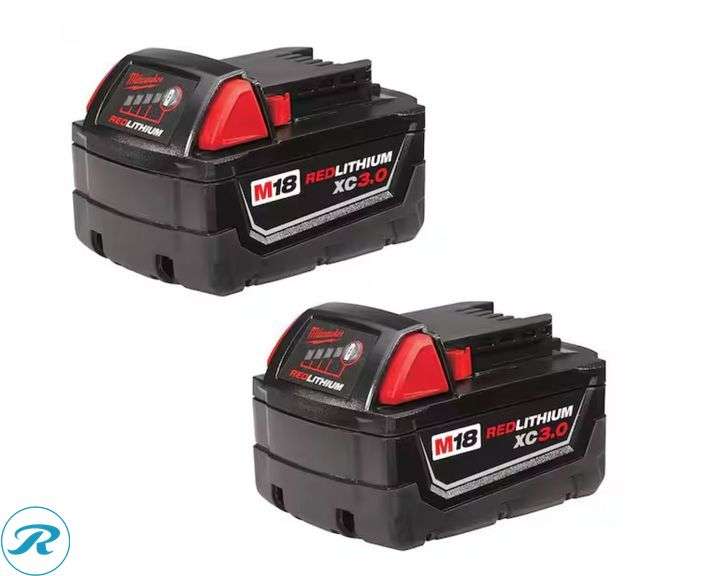 (2) Milwaukee M18 18-Volt Lithium-Ion XC Extended Capacity Battery Pack 3.0Ah - New/Not in Retail Packaging