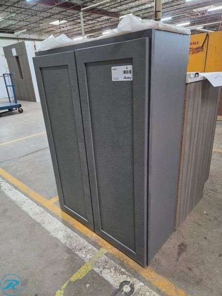 Single Wall Cabinet, JSI Amesbury Mist, 30” x 42”, Soft-close doors - Roller Auctions