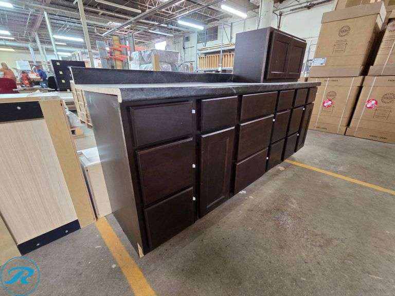 6-Piece Assorted Vanity Cabinet Set, Smart Brighton Coffee - Roller Auctions