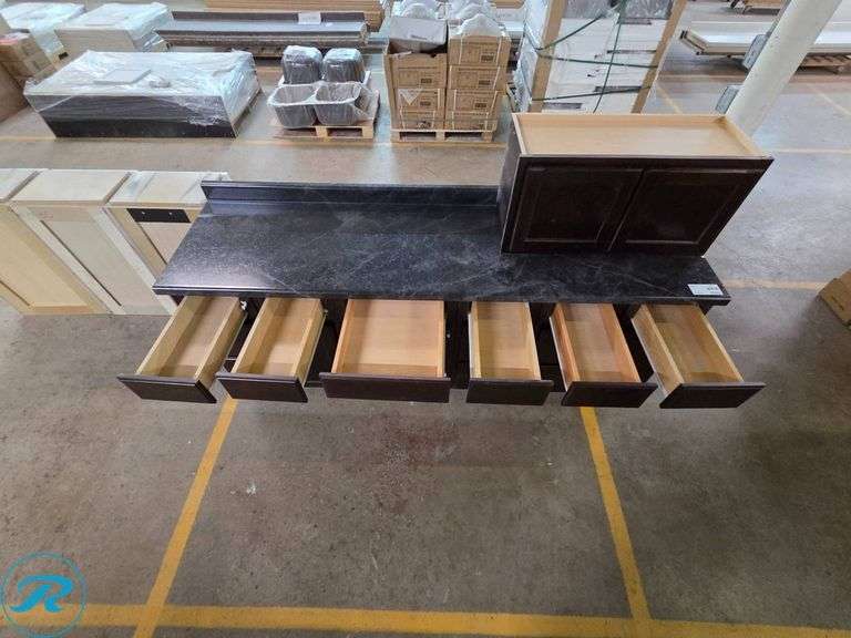 6-Piece Assorted Vanity Cabinet Set, Smart Brighton Coffee - Roller Auctions