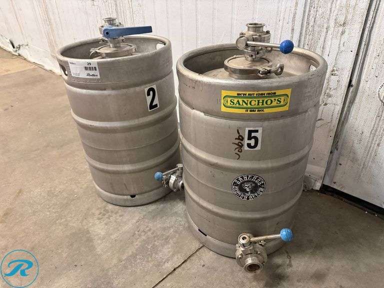 (2) Yeast Brinks with Valves and Handles