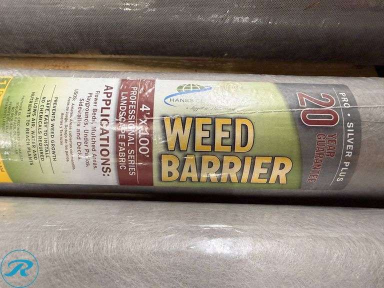 (2) Rolls of Landscape Fabric, 4ft x 100ft - Roller Auctions