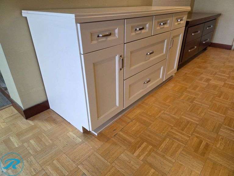 3-Piece Kitchen Cabinet Set with Soft-Close Doors and Drawers and Matching Wood Countertop