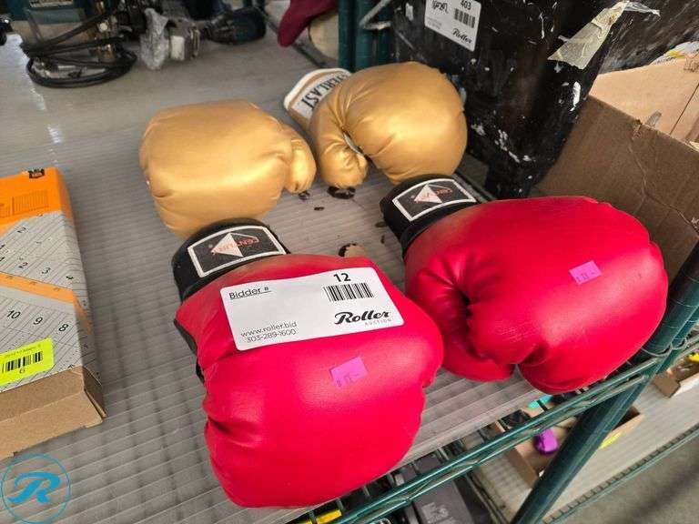 (2) Pairs of Boxing Gloves: Century 20 oz Red and Everlast 12 oz Gold