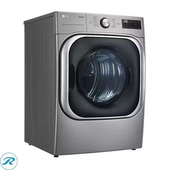LG 9.0 cu. ft. Mega Capacity Smart Wi-Fi Enabled Front Load GAS Dryer with TurboSteam™ and Built-In Intelligence - New/Small Dents on Bottom Back Side Panels