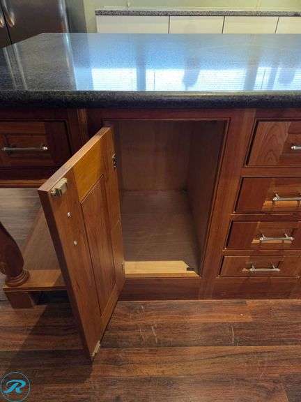 Custom Cherry Island with Granite Countertop, 78” x 43 ½” x 33 Tall - Roller Auctions