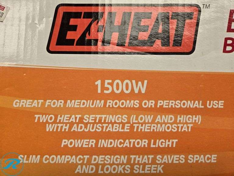 EZ-HEAT 1500W Electric Baseboard Heater and Radiant Heater - Roller Auctions