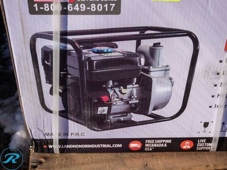 New Land Honor LHR-TWP80 Gas Water Pump, 7HP, 3" Discharge - Roller Auctions