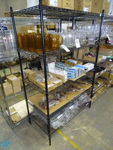 Wire Rac 5-Shelf Black Epoxy Wire Rac, 24in x 48in x 75in(Contents Not Included ...
