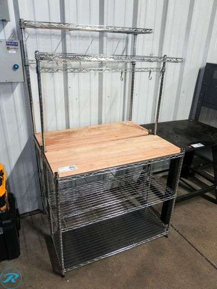 (2) 4-Tier Worktop Wire Racks - Roller Auctions