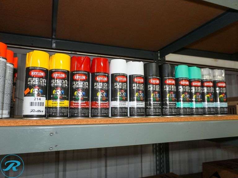 Small Spray Color Machine (12) New 12oz Cans of Krylon Fusion Spray Enamel, Assorted Colors ...