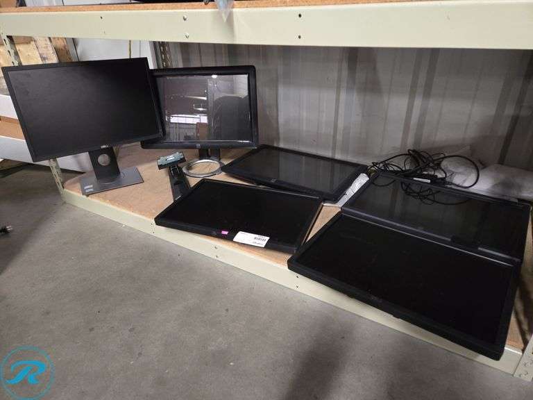 (3) ELO LCD Touch Screnn Monitors and (3) Dell Monitors - Roller Auctions