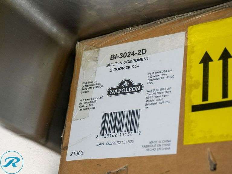 Napoleon, BI-3024-20 2 Door Built In Cabinet Component - Roller Auctions