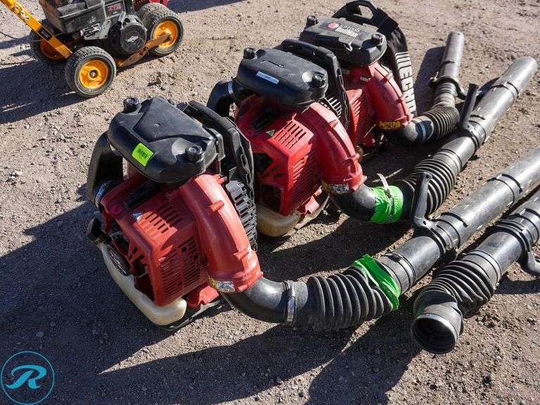 (3) RedMax Backback Blowers, Gas (Inoperable), EBZ8500, EBZ7500, EB7000 - Roller Auctions