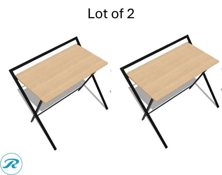 (2 Desks) New Open Box- Style Selections 33-in Brown Casual Poplar ...