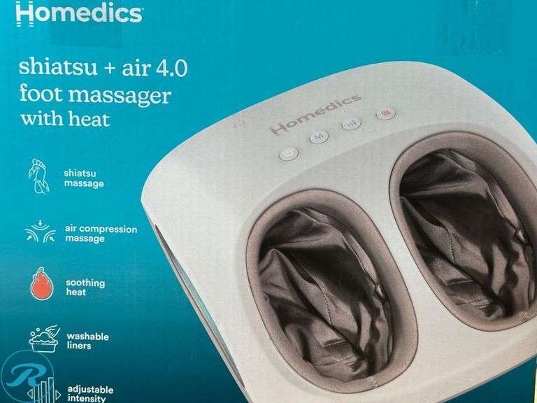 Homedics Shiatsu + Air 4.0 Foot Massager with Heat-New - Roller Auctions