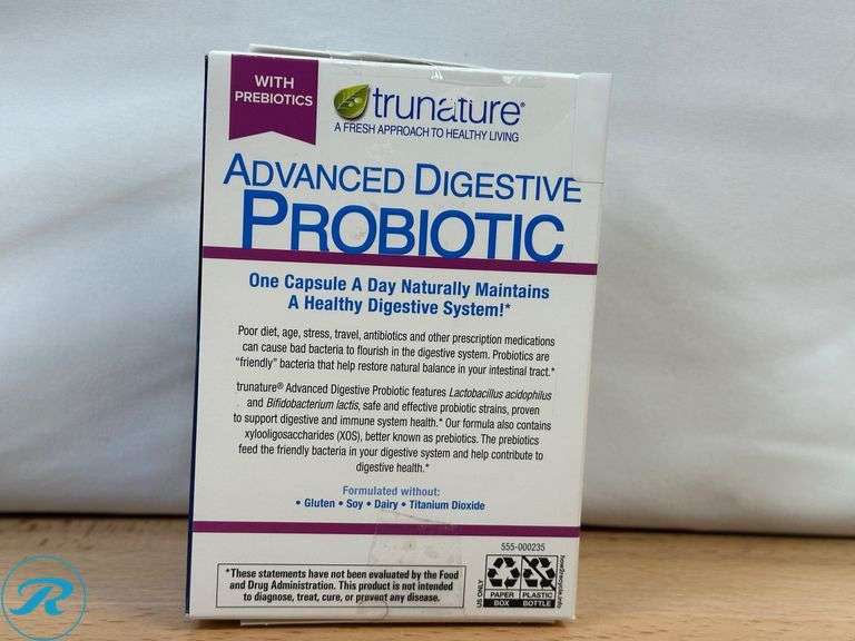 (3)Trunature Advanced Digestive Probiotic-New; (2)Trunature Women's Daily Probiotic-New - Roller Auctions