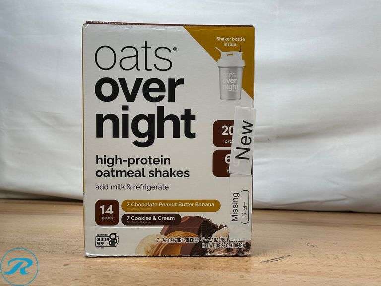 (11)Oats Overnight High Protein Oatmeal Shake- New; (30)Zipfizz Energy Drink Mix, Electrolyte Hydration Powder- New; Vital Protein Collagen Peptides,Chocolate- New - Roller Auctions